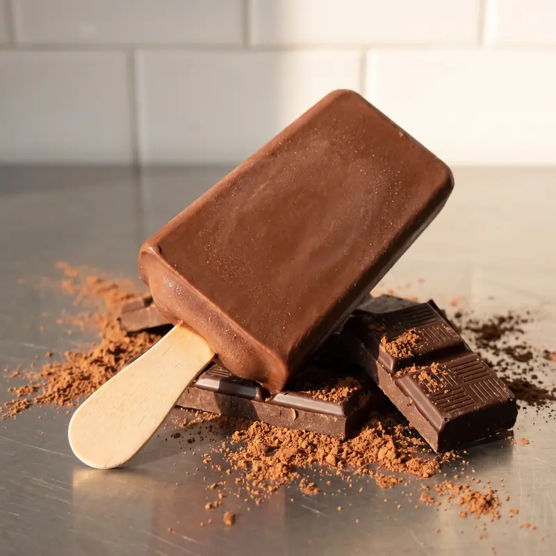 Picolé artesanal de chocolate holandês